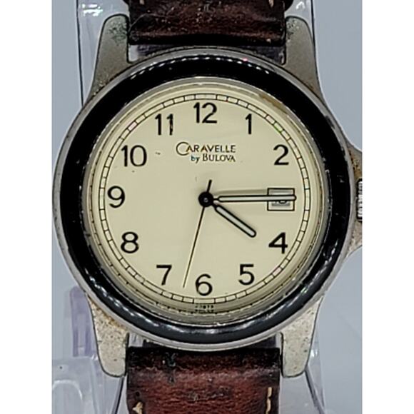 Vintage Caravelle 40B73 Mens Classic Silver Analog Quartz Watch - Picture 2 of 9